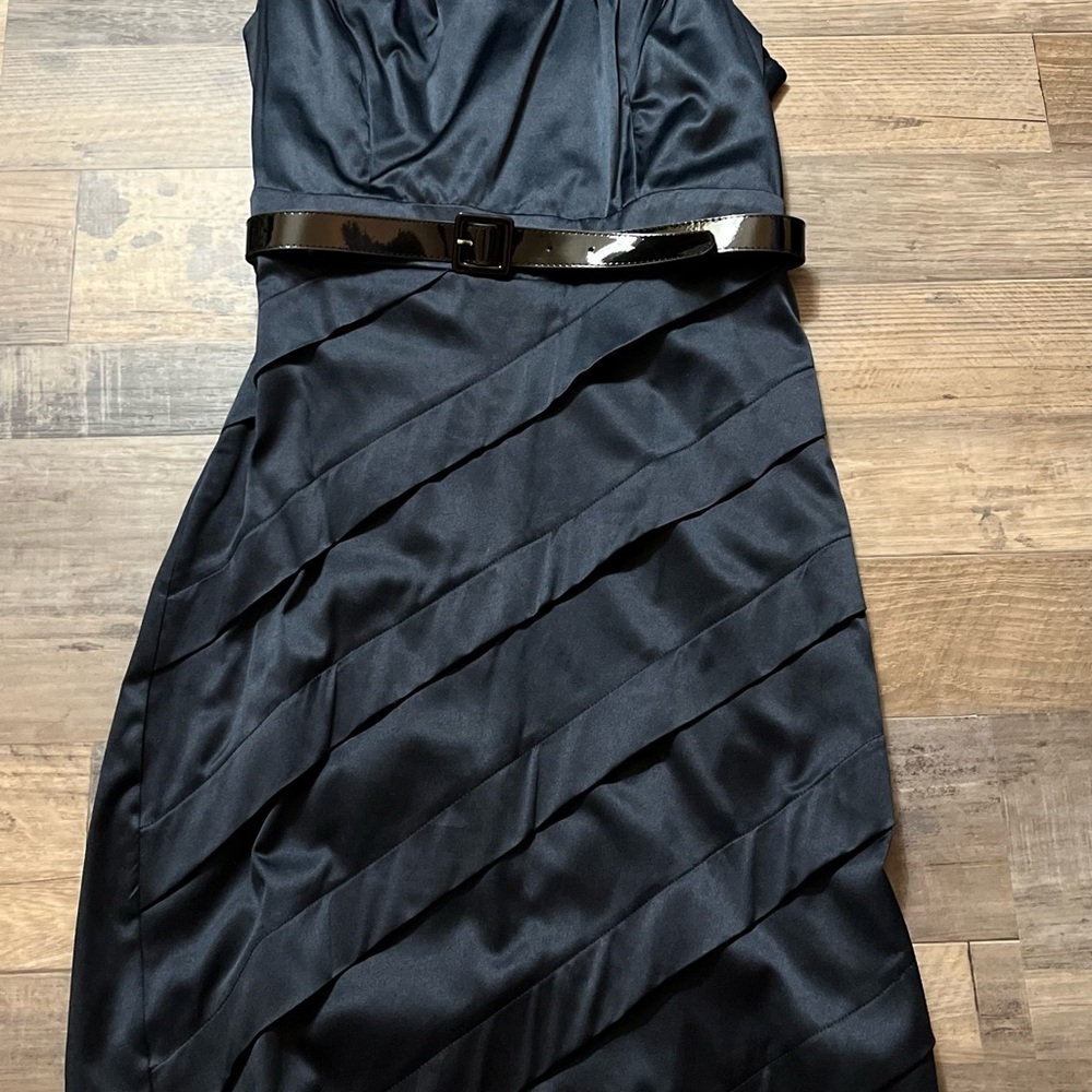 Maurices Black Strapless Dress with Glossy Belt